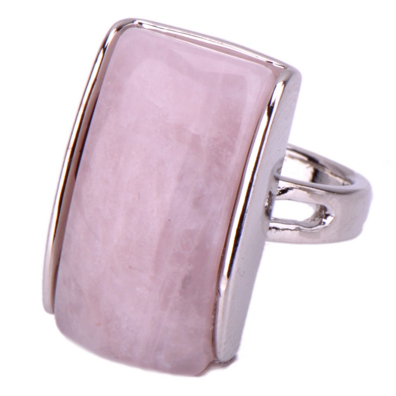 Кольцо с розовым кварцем "Элеганс"