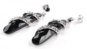 Серьги из комб. материала Анион сКМ-7438-ОТШ