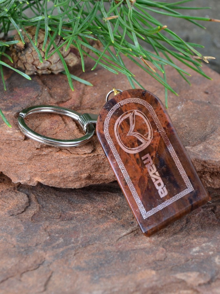 Брелок-автооберег "Мазда" (Mazda) обсидиановый