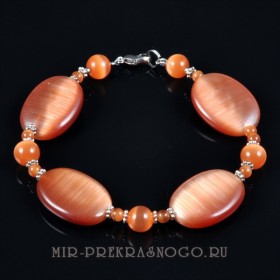 Браслет из кошачьего глаза Леденцы абНКГ-044