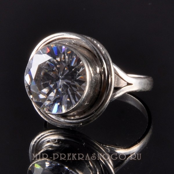 Кольцо серебро с цирконом Миранда скНЦР-033