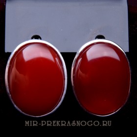 Серьги с сердоликом Романс сНСР-507