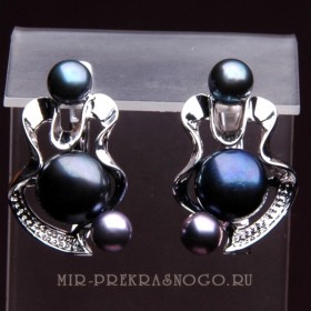 Серьги с жемчугом Анталия сНЖМ-496