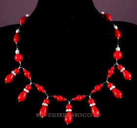 Бусы из коралла Калина Красная аПКО-071