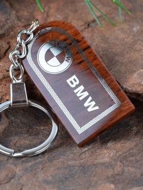Брелок-автооберег "БМВ" (BMW) обсидиановый