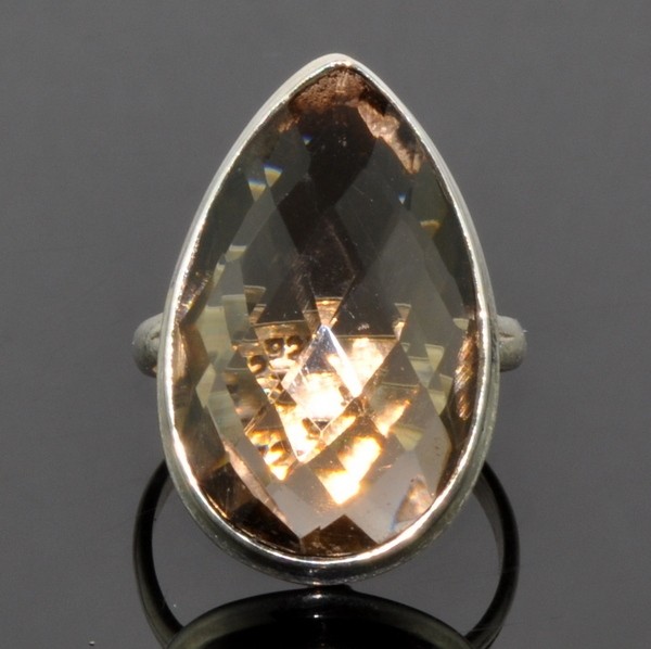 Кольцо серебро с раухтопазом Величие скНРТ-4530