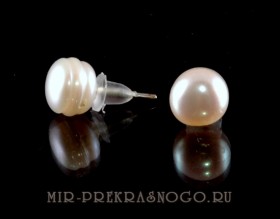 Серьги с жемчугом "Жемчужинка-7"