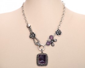 Подвеска из аметиста Фэшион