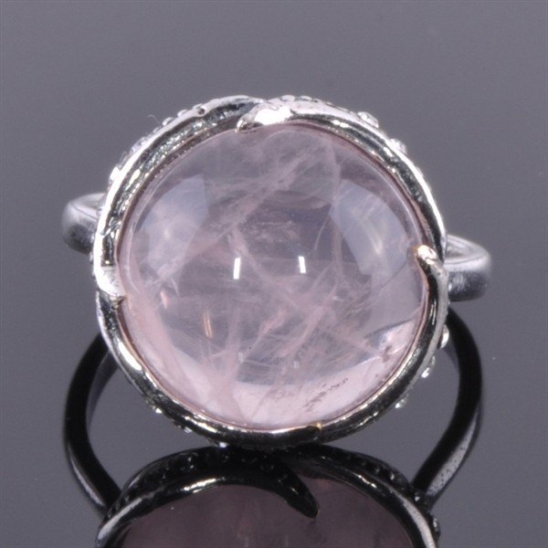 Кольцо с розовым кварцем Венец кНКР-9436