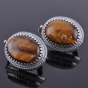 Серьги с тигровым глазом Мальва сНТГ-9440