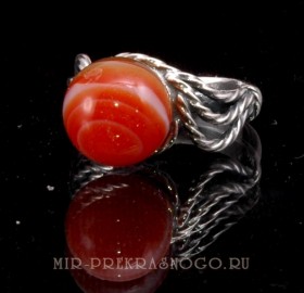 Кольцо с сердоликом Сфера кНСР-243