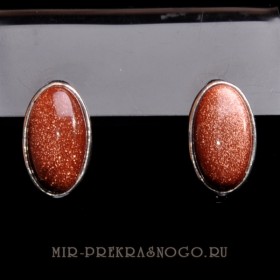 Серьги с авантюрином Миг сНАВ-537