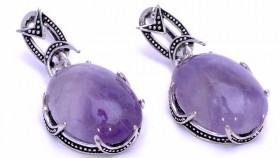 Серьги с аметистом Цирцея сНАМ-7985