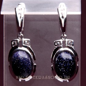 Серьги с авантюрином Миконос сНАВ-501