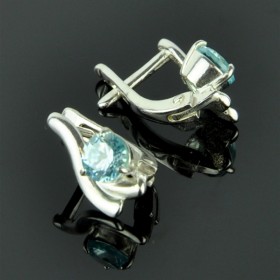 Серьги серебро с фианитами Франсуаза ссНФН-2009ф-1