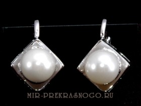 Серьги с жемчугом Клио сИЖМ-403