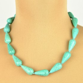 Бусы из прессованной бирюзы Капелька-2