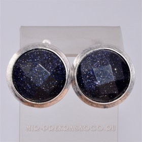 Серьги с авантюрином Геометрия сНАВ-645