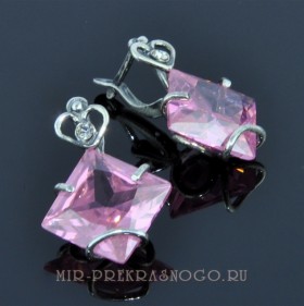 Серьги с хрусталем Квартет сНХР-1265